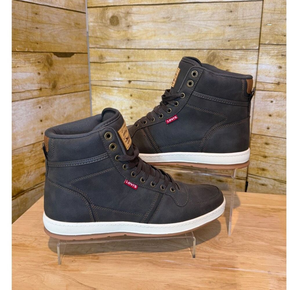LEVI'S STATION URBAN STREETWEAR EVERYDAY CASUAL HIGH TOP SNEAKER BOOTS  SZ. 9 - Picture 2 of 6